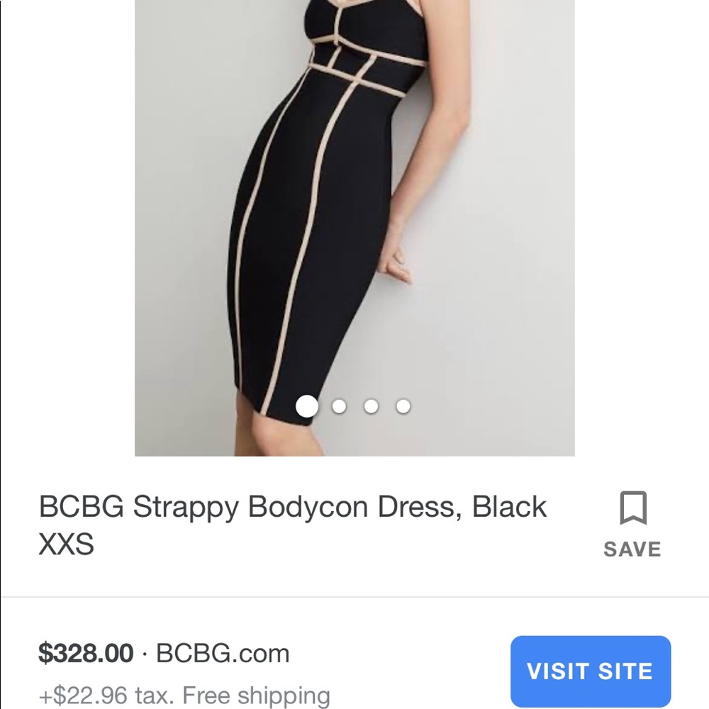 Bcbgmaxazria strappy bodycon dress